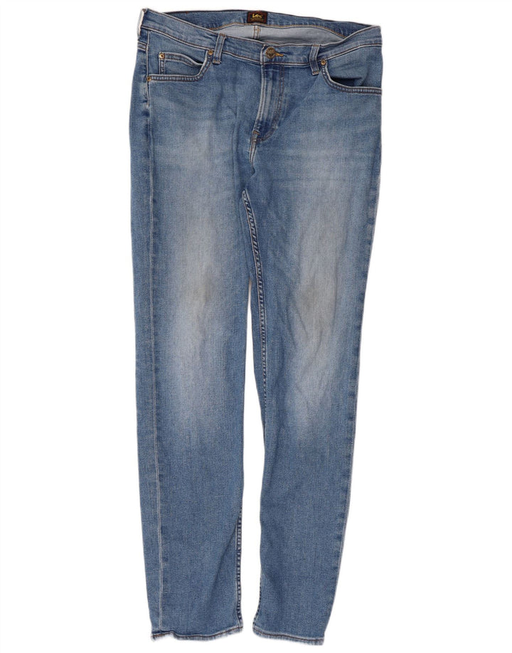 LEE Dame Rider Slim Jeans W34 L32 Blå Bomuld