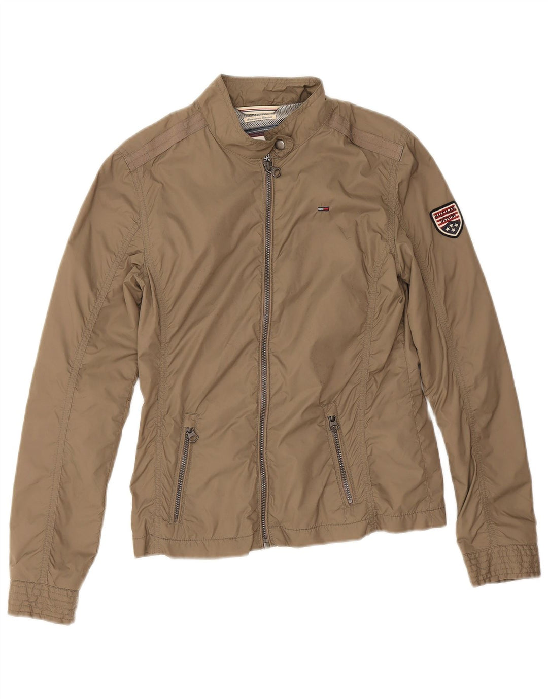 Tommy Hilfiger Dame Regnjakke UK 10 Lille Beige Nylon