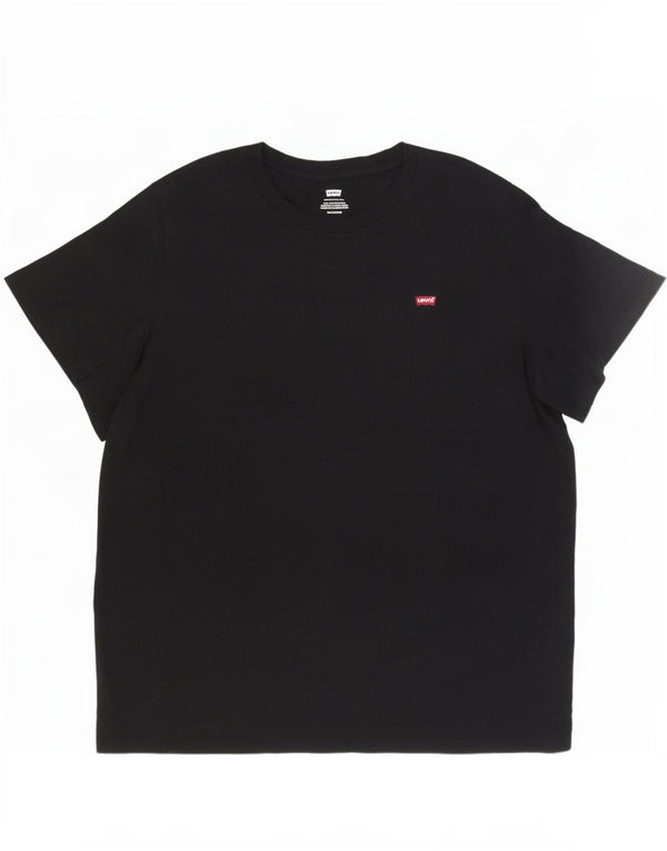 Levi's Dame T-Shirt Top UK 22 3XL Sort Bomuld