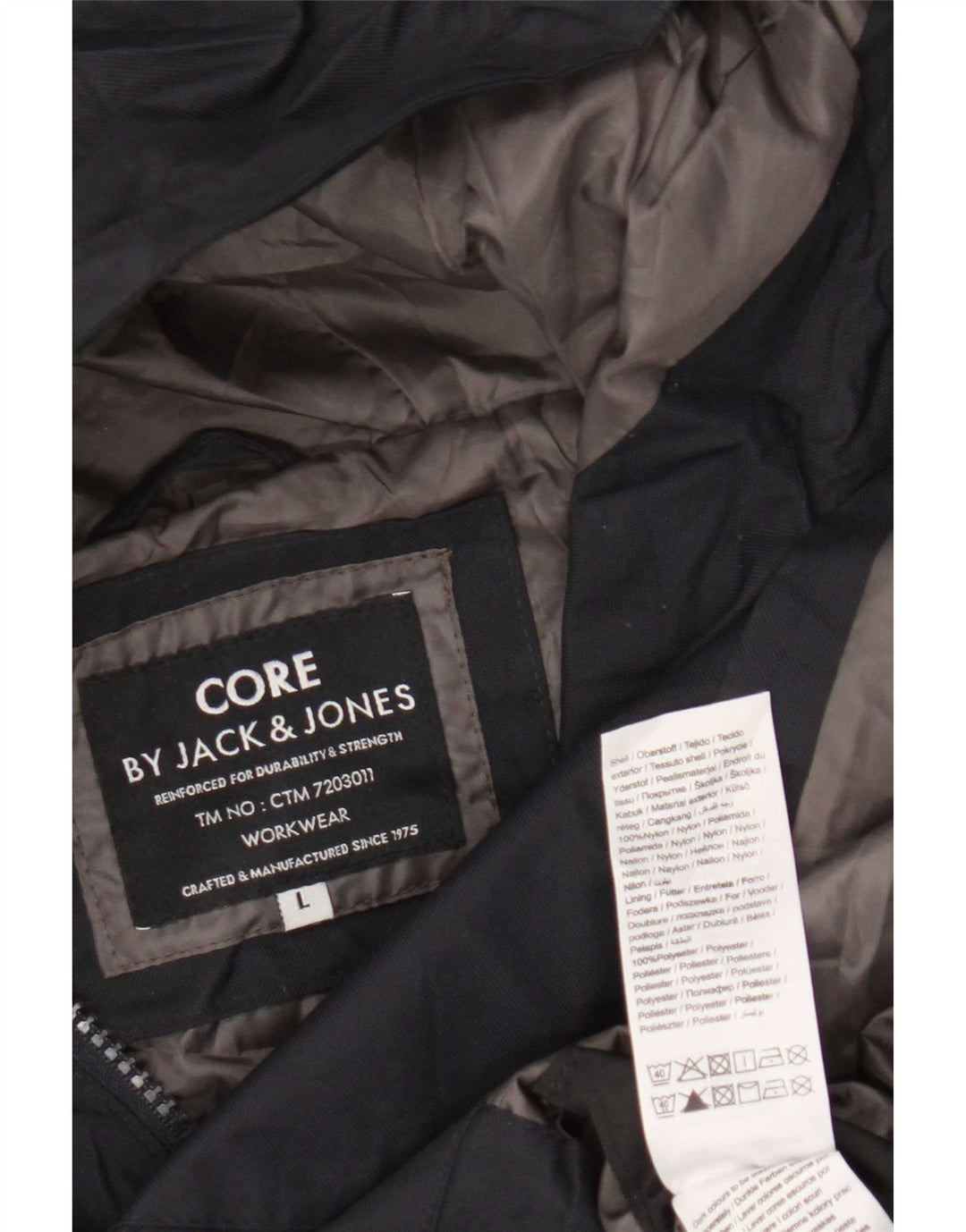 Jack & Jones Regnjakke med hætte til mænd UK 40 Stor marineblå nylon
