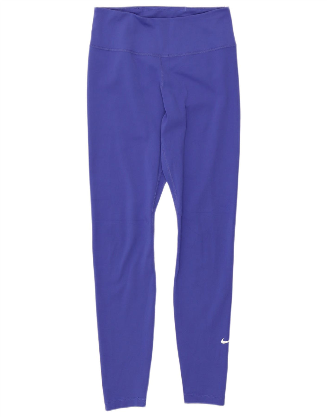 Nike Dame Dri Fit Leggings UK 8 Small Blue Polyester