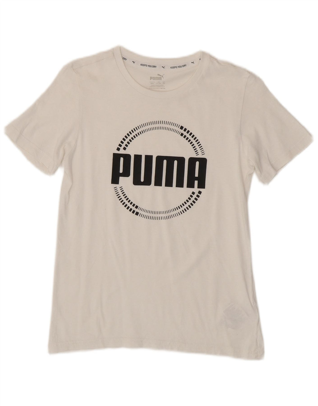 Puma drenge grafisk t-shirt top 11-12 år medium hvid bomuld