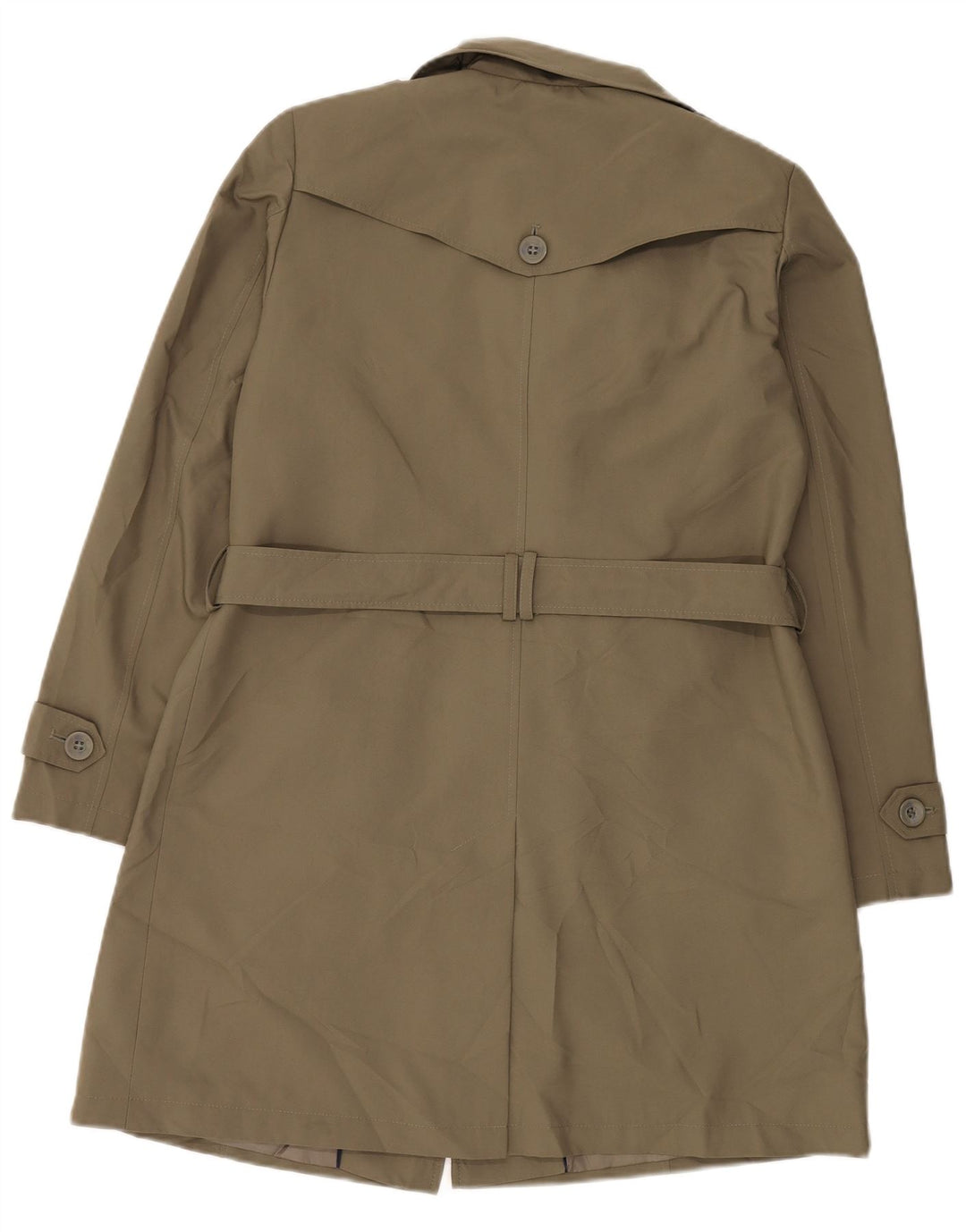 Marks & Spencer Trench Coat til kvinder UK 14 Stor Khaki Polyester