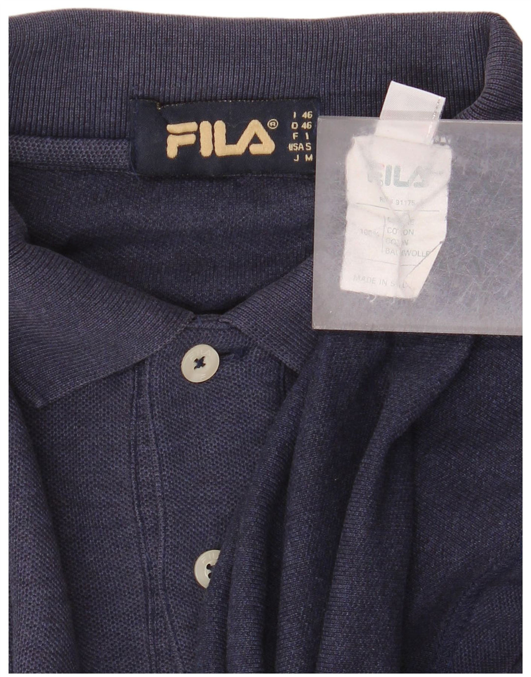 Fila Polo skjorte til mænd IT 46 Lille marineblå bomuld