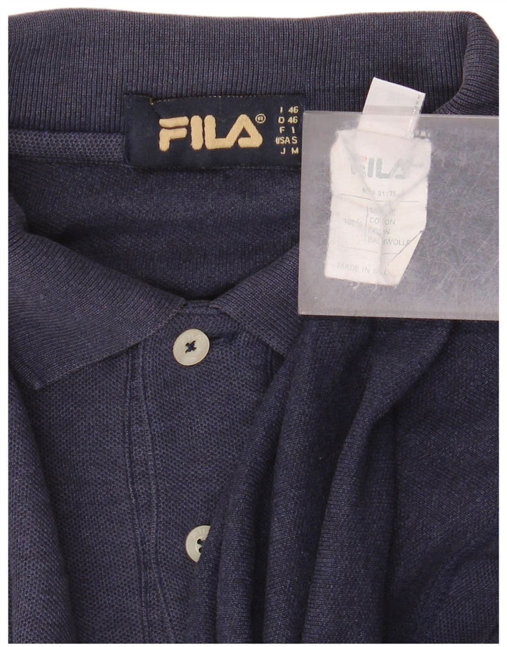 Fila Polo skjorte til mænd IT 46 Lille marineblå bomuld