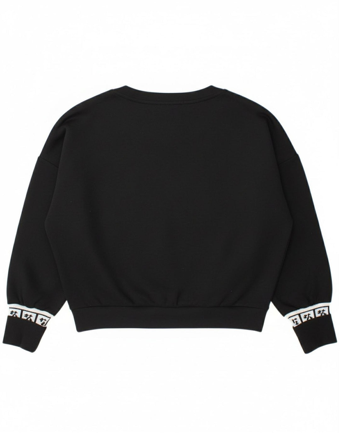 LIU JO Womens Oversized Graphic Sweatshirt Jumper UK 10 Small Black