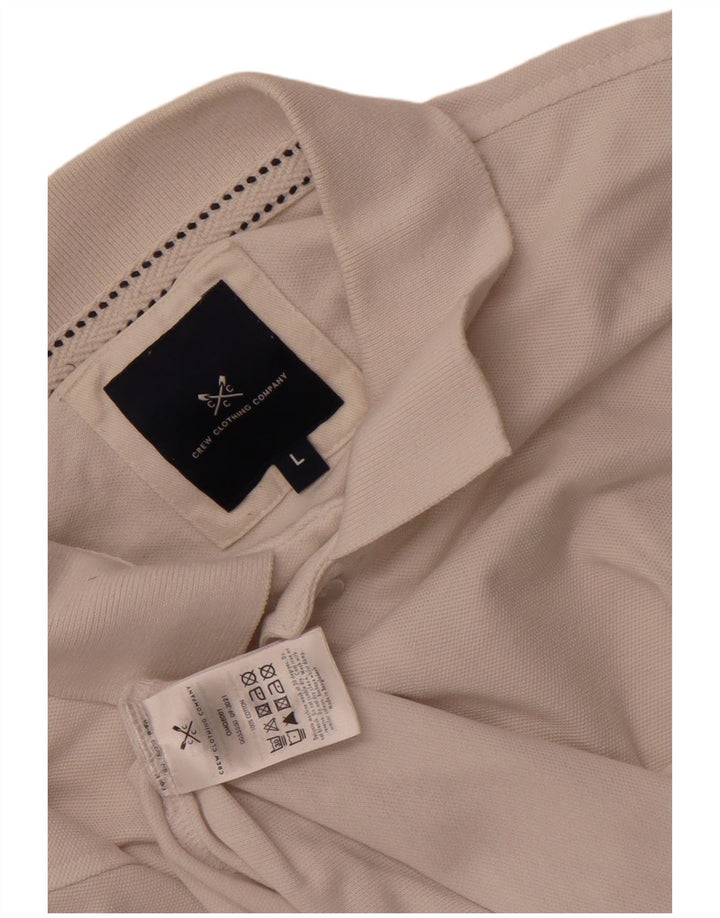 CREW TØJ Herre poloshirt Stor hvid bomuld