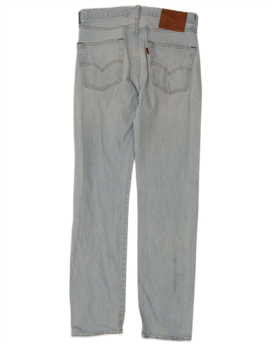 LEVI'S Herre 501 Straight Jeans W28 L32 Blå Bomuld