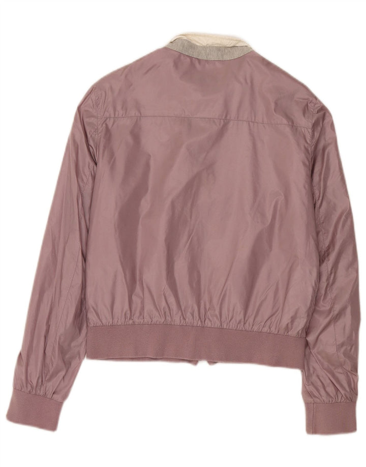 Fay Womens Bomber Jacket UK 14 Large Purple Colourblock Polyamid