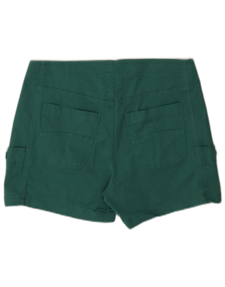 Weird Fish Dame Cargo Shorts UK 10 Small W34 Green Cotton