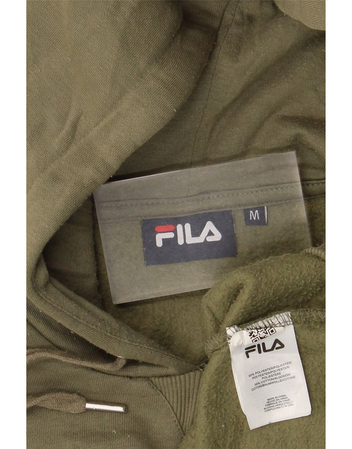 Fila Oversized hættetrøje til kvinder UK 14 Medium Khaki Polyester