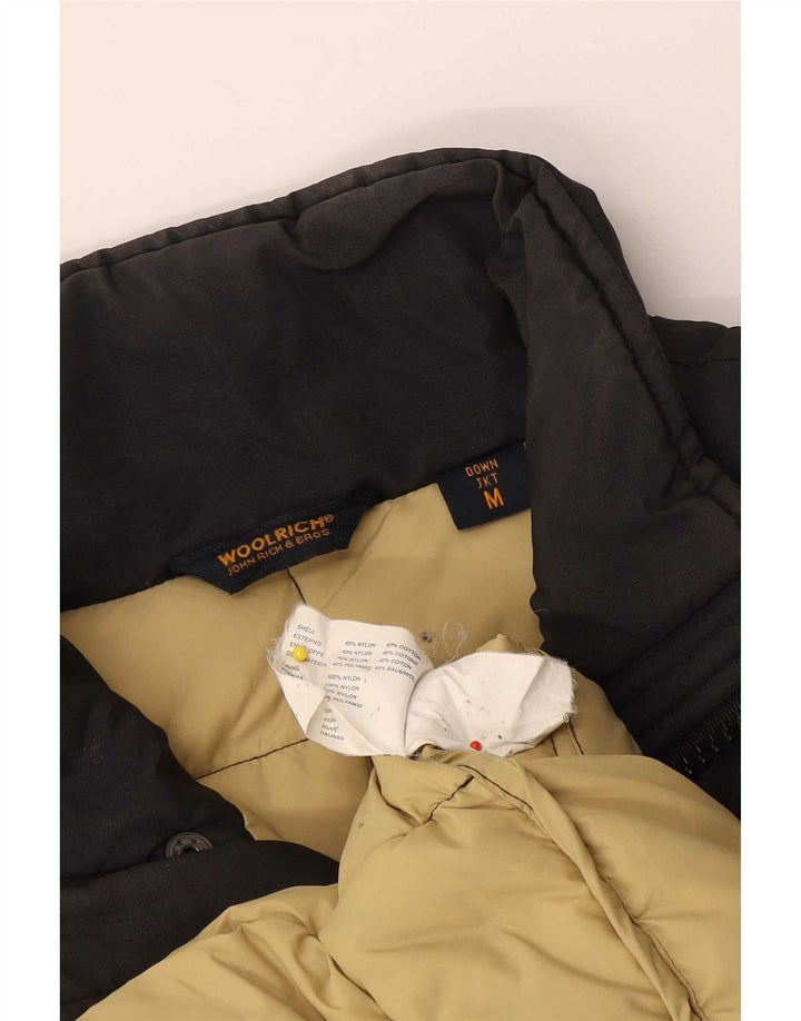 Woolrich Herre Polstret Frakke UK 38 Medium Sort Nylon