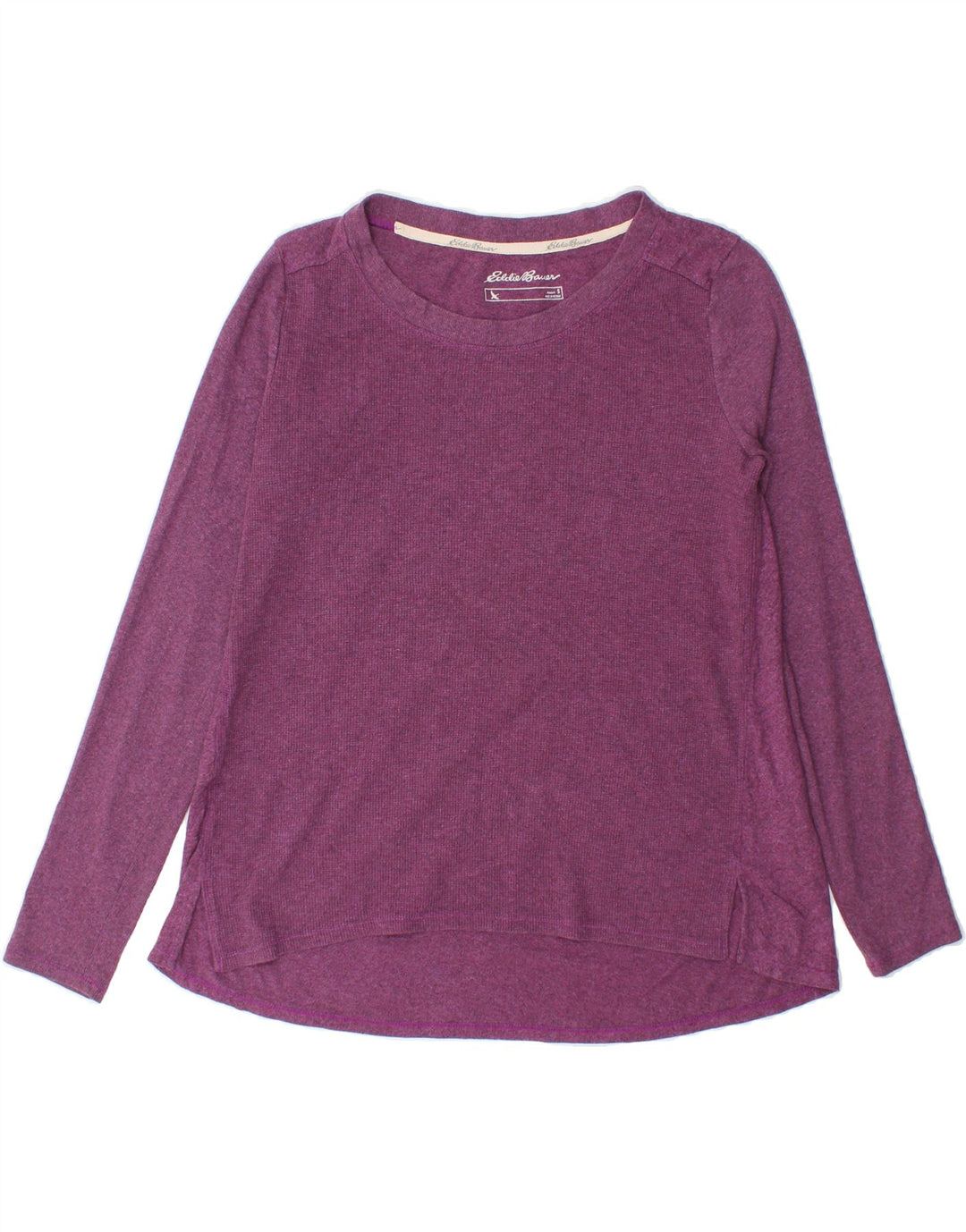 EDDIE BAUER Womens Oversized Top Long Sleeve UK 10 Small Purple Flecked Vintage Eddie Bauer and Second-Hand Eddie Bauer from Messina Hembry 