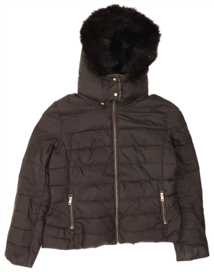 Zara hættejakke til kvinder UK 18 XL sort polyester