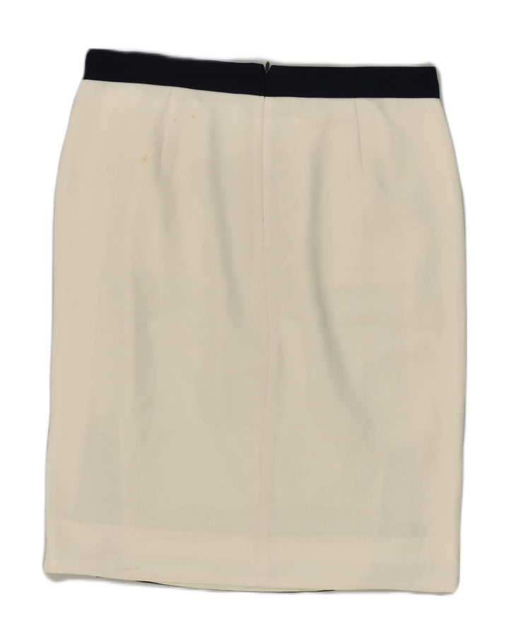 J. CREW Womens Midi Skirt US 8 Medium W33 Black Colourblock Polyester | Vintage J. Crew | Thrift | Second-Hand J. Crew | Used Clothing | Messina Hembry 