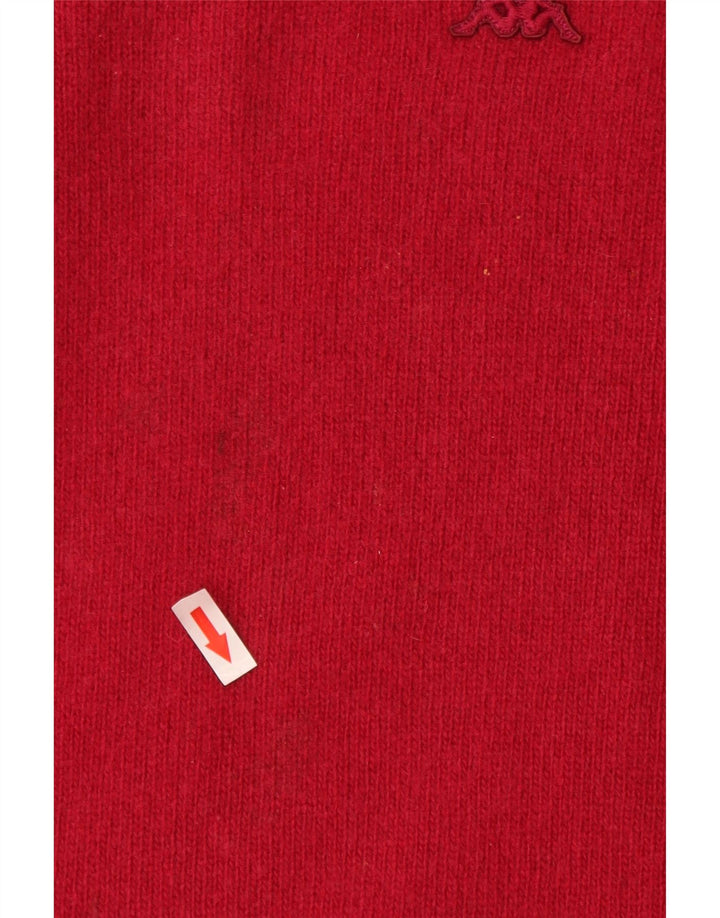 Kappa Herre Boat Neck Jumper Sweater Stor rød lammeuld