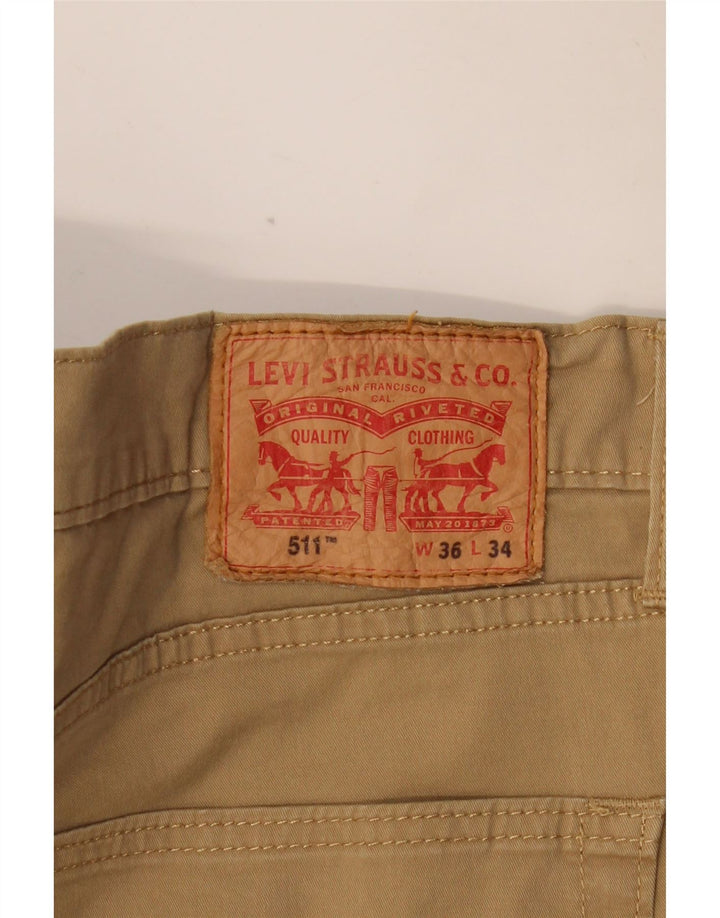 LEVI'S Herre 511 Slim Casual Bukser W36 L30 Beige Bomuld