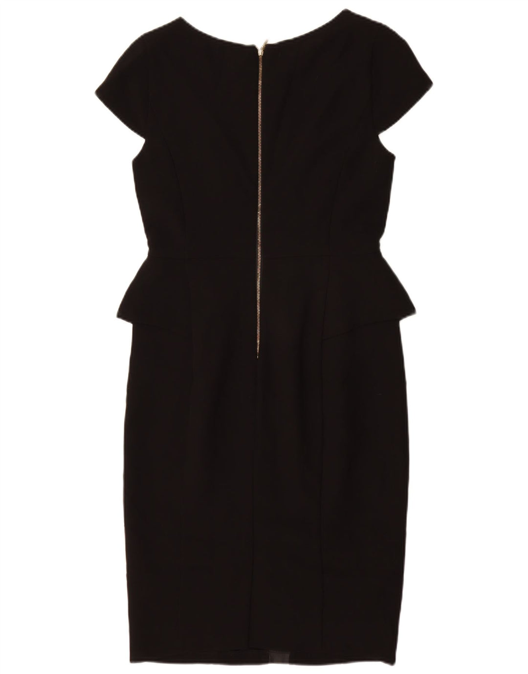 MARKS & SPENCER Womens Autograph Peplum Dress UK 10 Small Black Polyester
