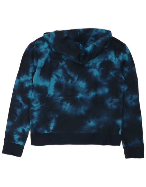 CHAMPION Dame hættetrøje Jumper UK 14 Medium Navy Blue Tie Dye