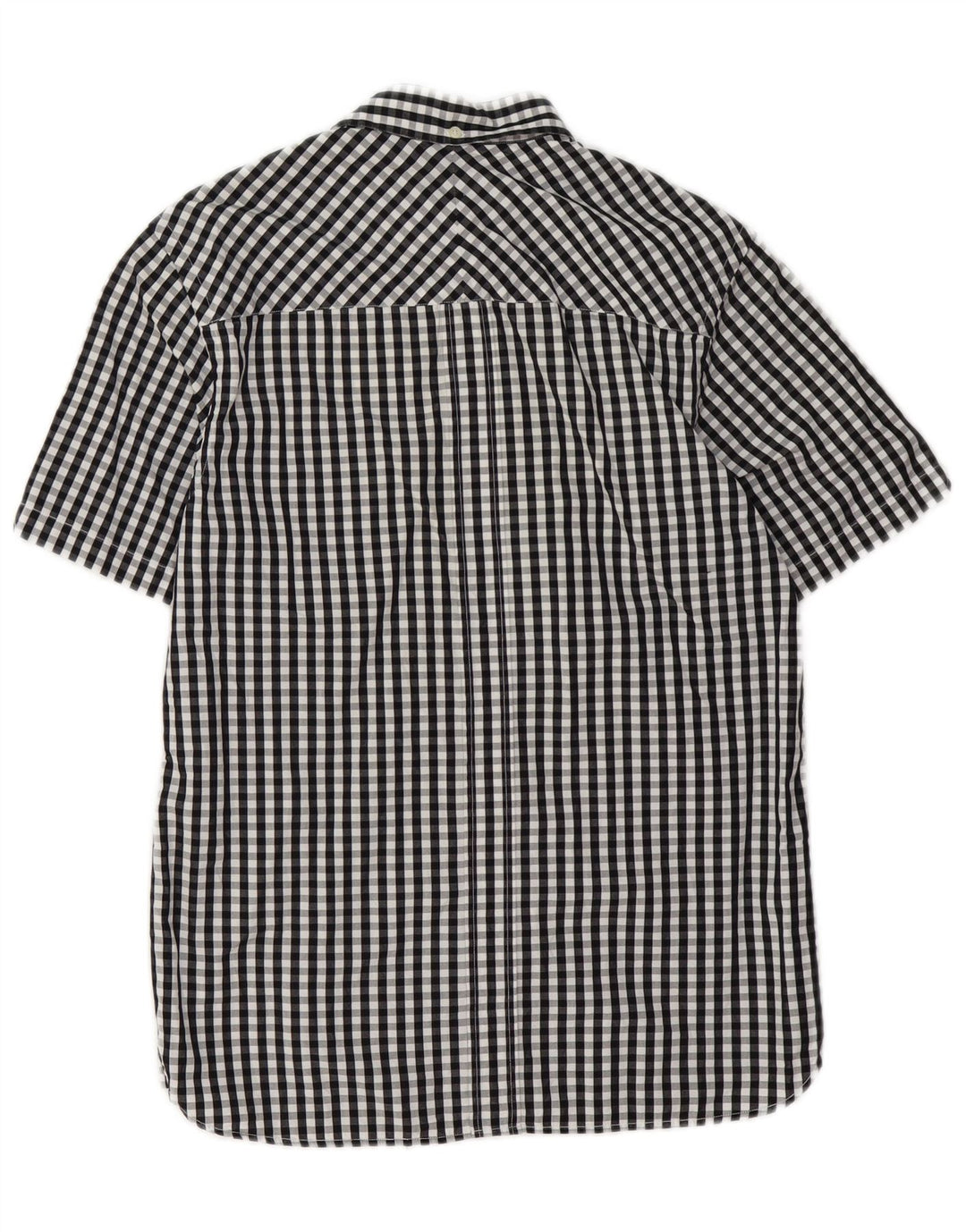 Fred Perry Herre kortærmet skjorte lille sort Gingham bomuld