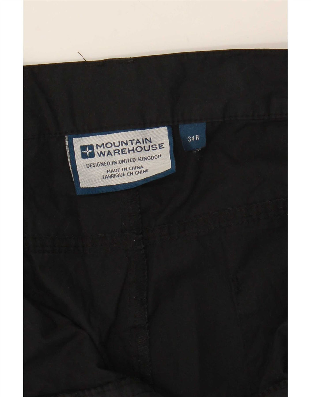 Mountain Warehouse Herre Straight Cargo Bukser W34 L32 Sort Polyester