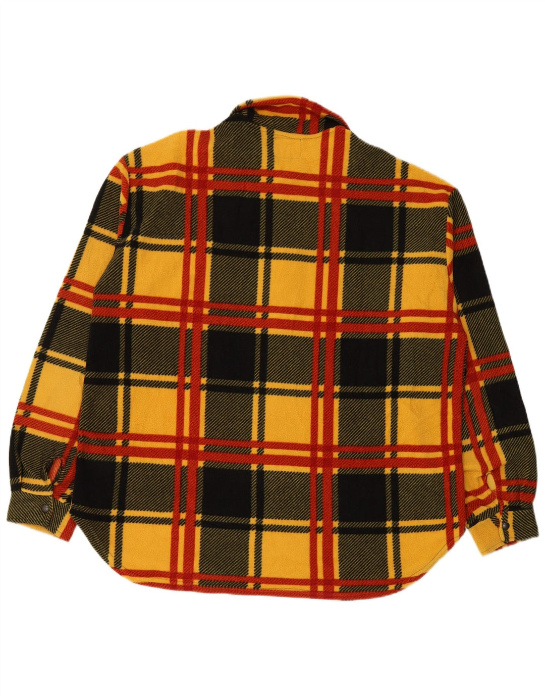 VINTAGE Herre Overshirt Fleeceskjorte Stor flerfarvet Plaid Polyester