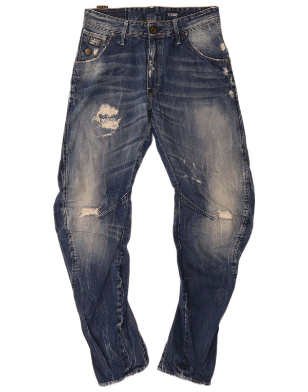 G-Star Herre Arc Distressed Loose Fit tilspidsede jeans W30 L32 blå bomuld