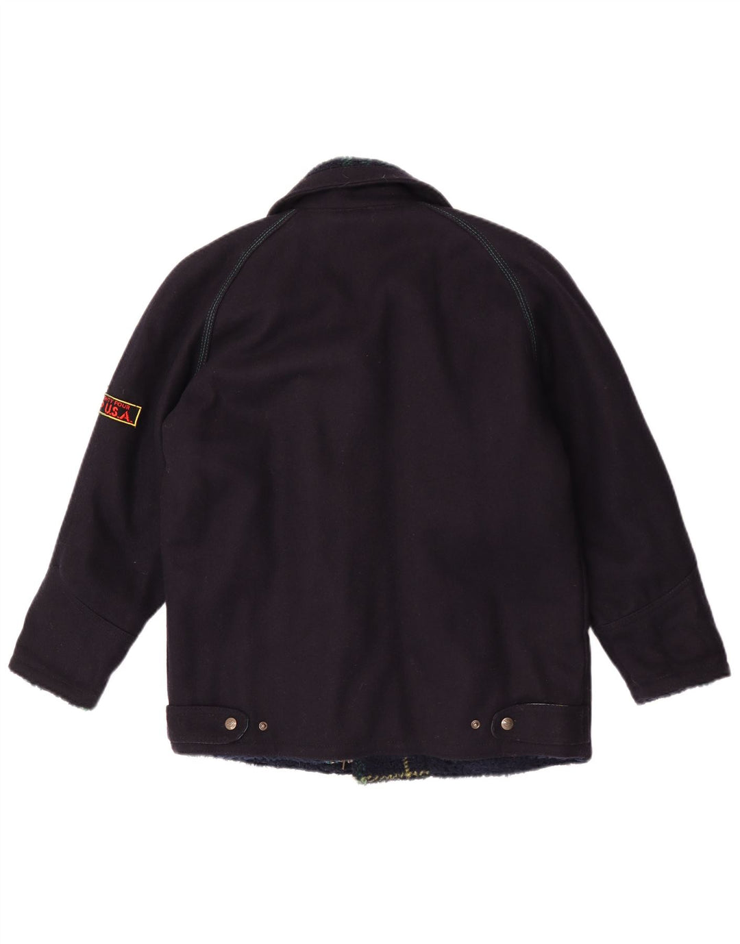 POP 84 dame 3/4 ærmet oversized utility jakke EU 36 Small Navy Blue