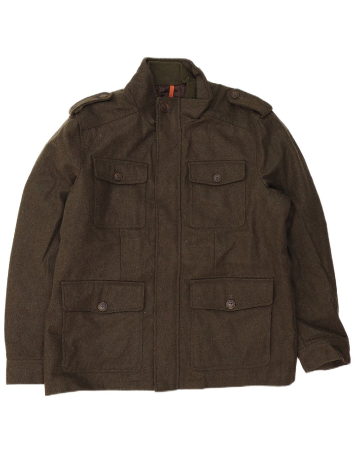 Dockers Herre Military Utility Jacket UK 42 XL Khaki Wool