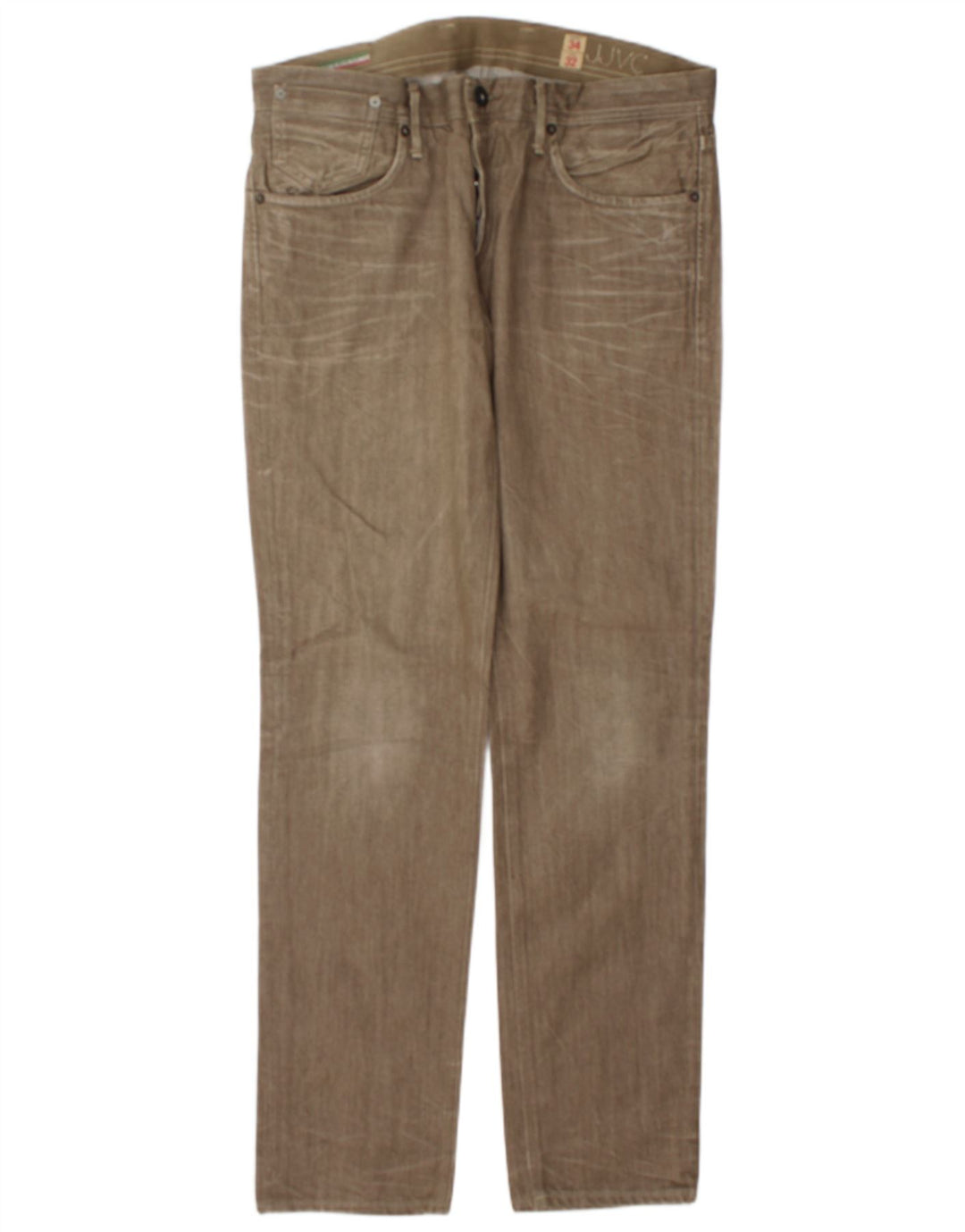 Jack & Jones Straight Jeans til mænd W34 L32 Khaki Bomuld