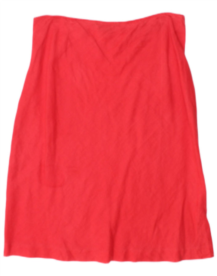 Zara Dame A-Line nederdel Medium W28 Rød Ramie