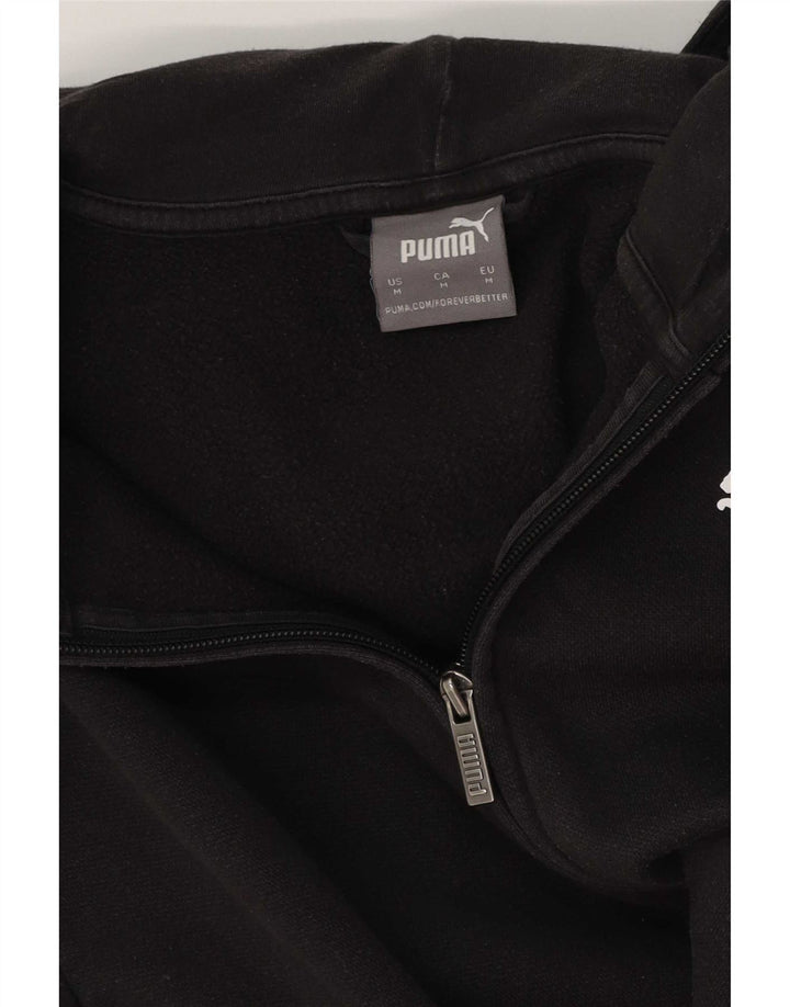 Puma hættetrøje til kvinder med grafisk lynlås UK 14 Medium Sort