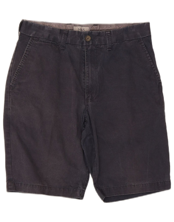 Marks & Spencer Herre Chino Shorts W30 Medium Marineblå Bomuld
