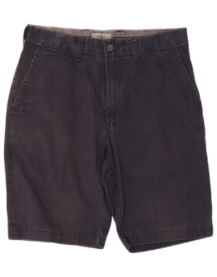 Marks & Spencer Herre Chino Shorts W30 Medium Marineblå Bomuld