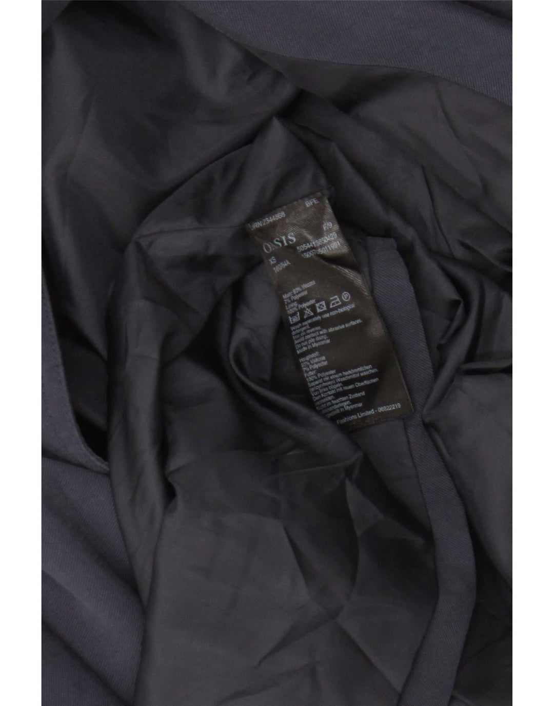 Oasis Trench Coat til kvinder UK 6 XS Navy Blue Viscose
