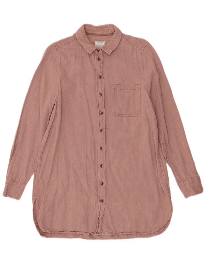 Fat Face Dame Langærmet Skjorte UK 10 Small Pink Linen