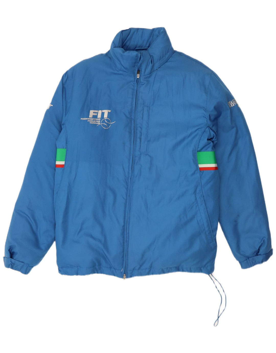 Sergio Tacchini Herre grafisk polstret jakke UK 42 XL Blå Colourblock