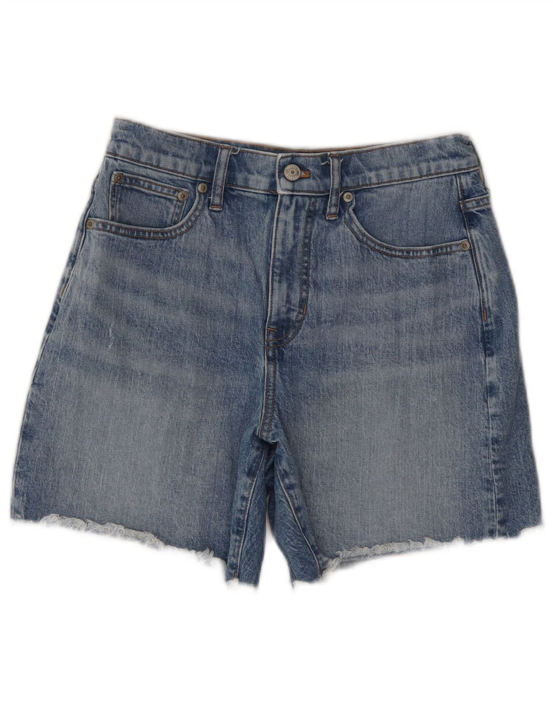 J. CREW Dame denimshorts i mellemhøj højde W27 Små blå bomuld