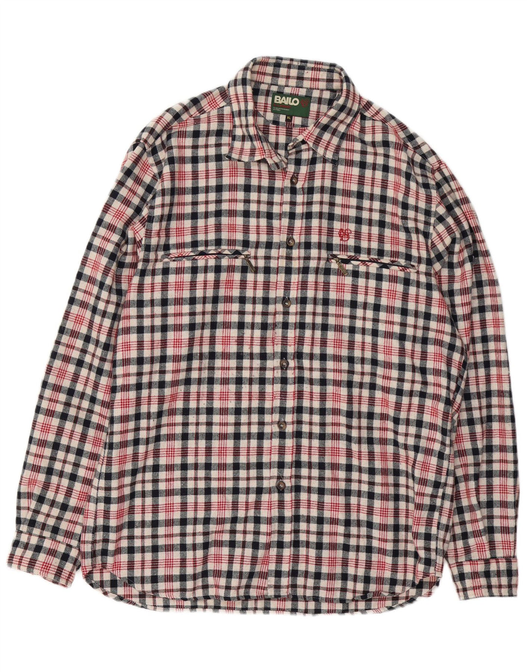 Bailo Herre Overshirt Flanellskjorte XL Flerfarvet ternet uld