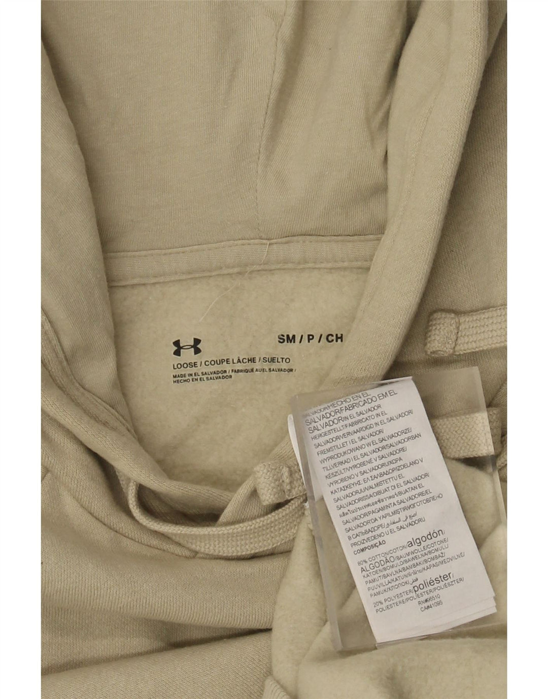 Under Armour Herre hættetrøje Jumper Lille Beige Bomuld