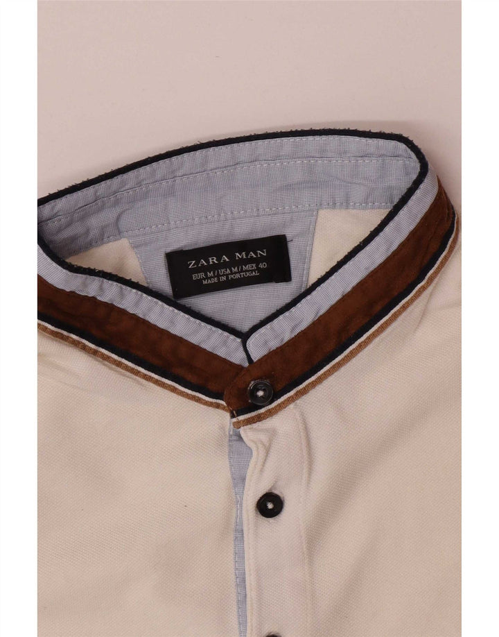 Zara herre poloshirt Medium White