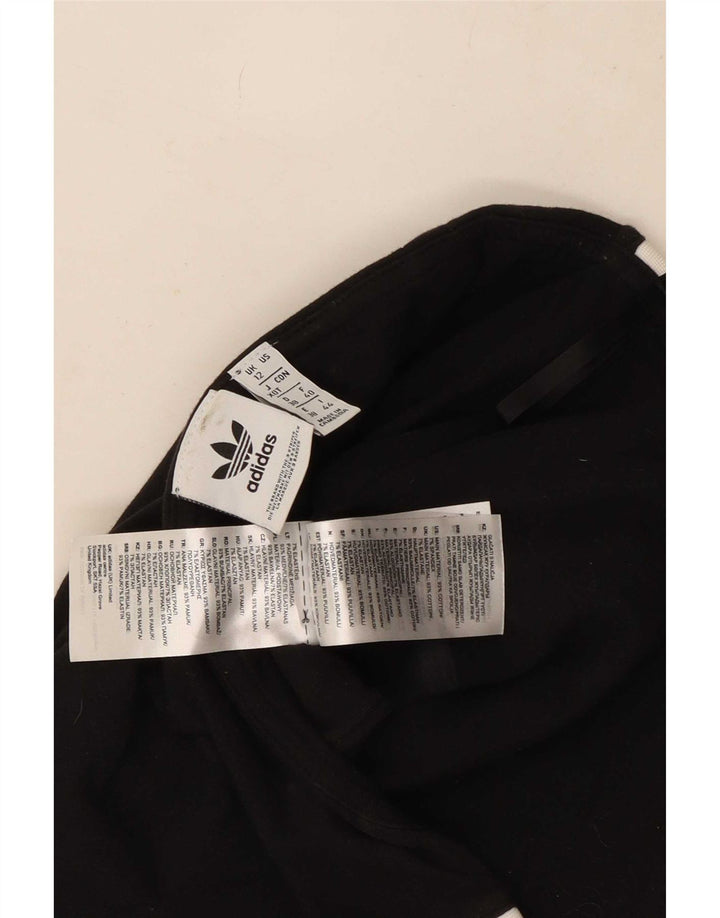 Adidas Dame Crop Stropløs Top UK 12 Medium Sort Bomuld