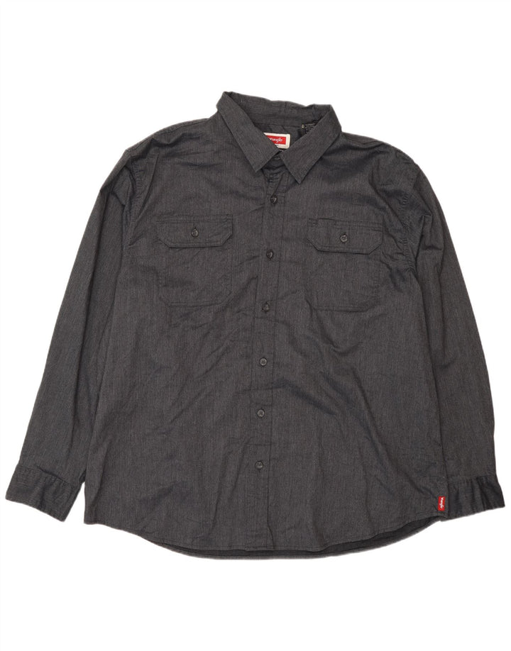 Wrangler herreskjorte 2XL grå bomuld