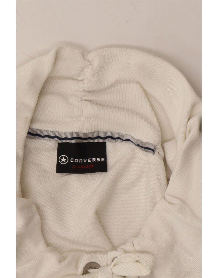 CONVERSE Womens Graphic Sweatshirt Jumper UK 6 XS White Cotton Vintage Converse and Second-Hand Converse from Messina Hembry 
