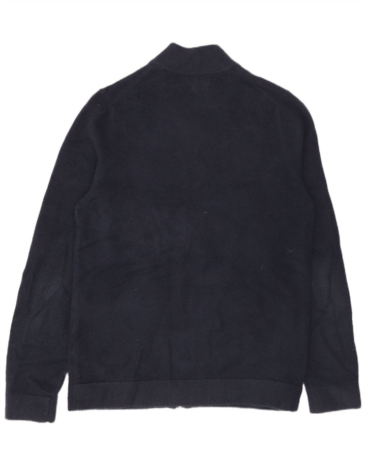 MARKS & SPENCER Herre autograf cardigan sweater Lille marineblå polyamid