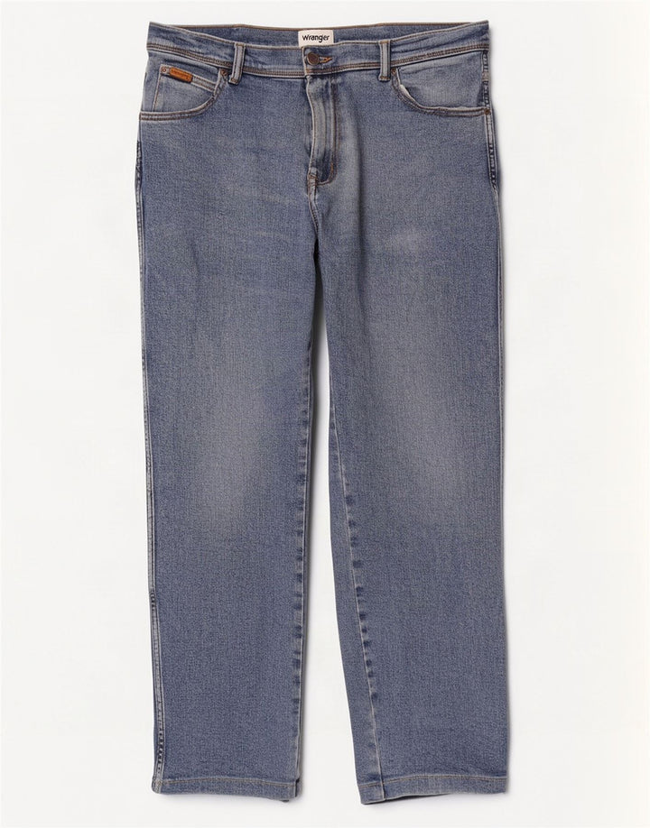 Wrangler Straight Jeans til mænd W36 L32 blå bomuld