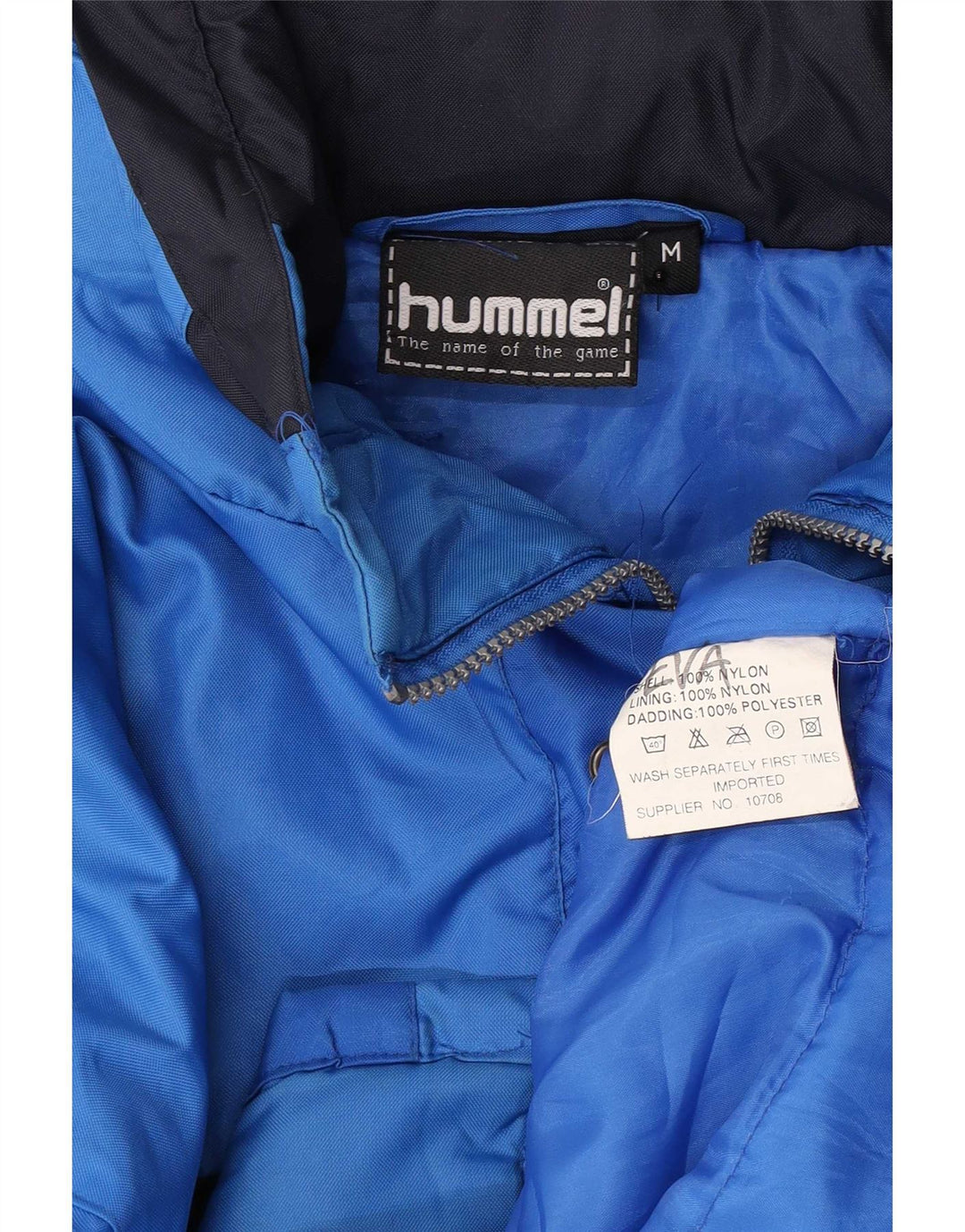Hummel Herre Loose Fit Graphic Windbreaker Jacket UK 38 Medium Blue