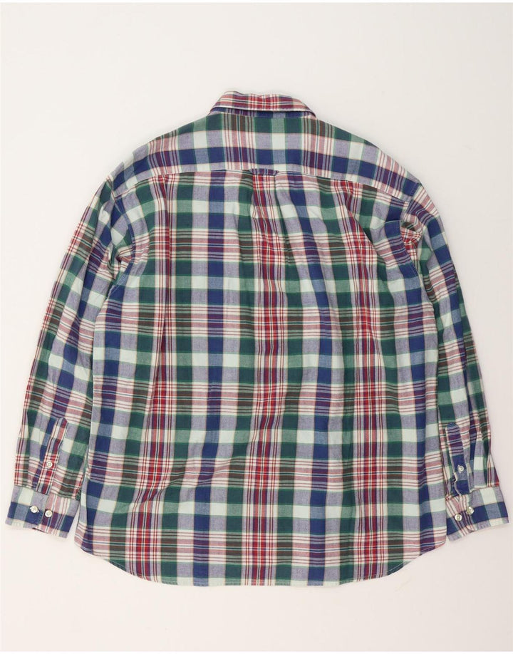 Dockers herreskjorte stor flerfarvet ternet bomuld