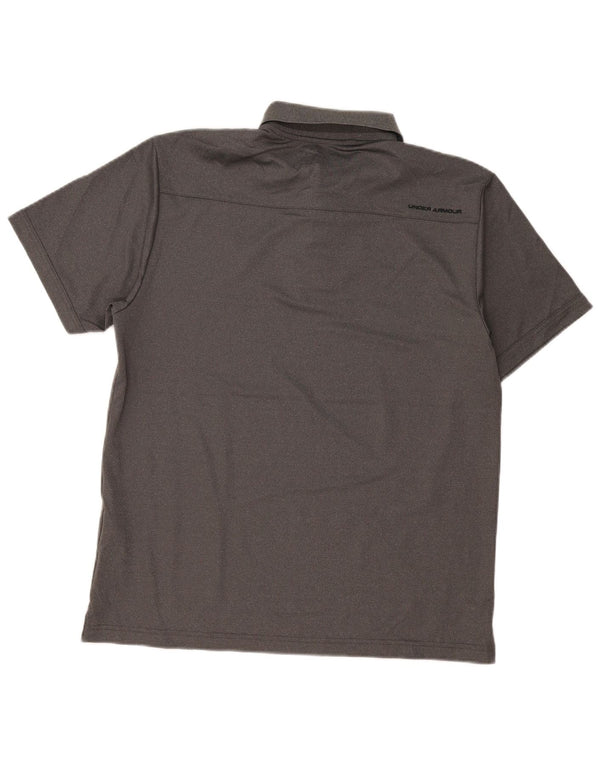 Under Armour Herre Heat Gear Polo Shirt Large Grå Polyester