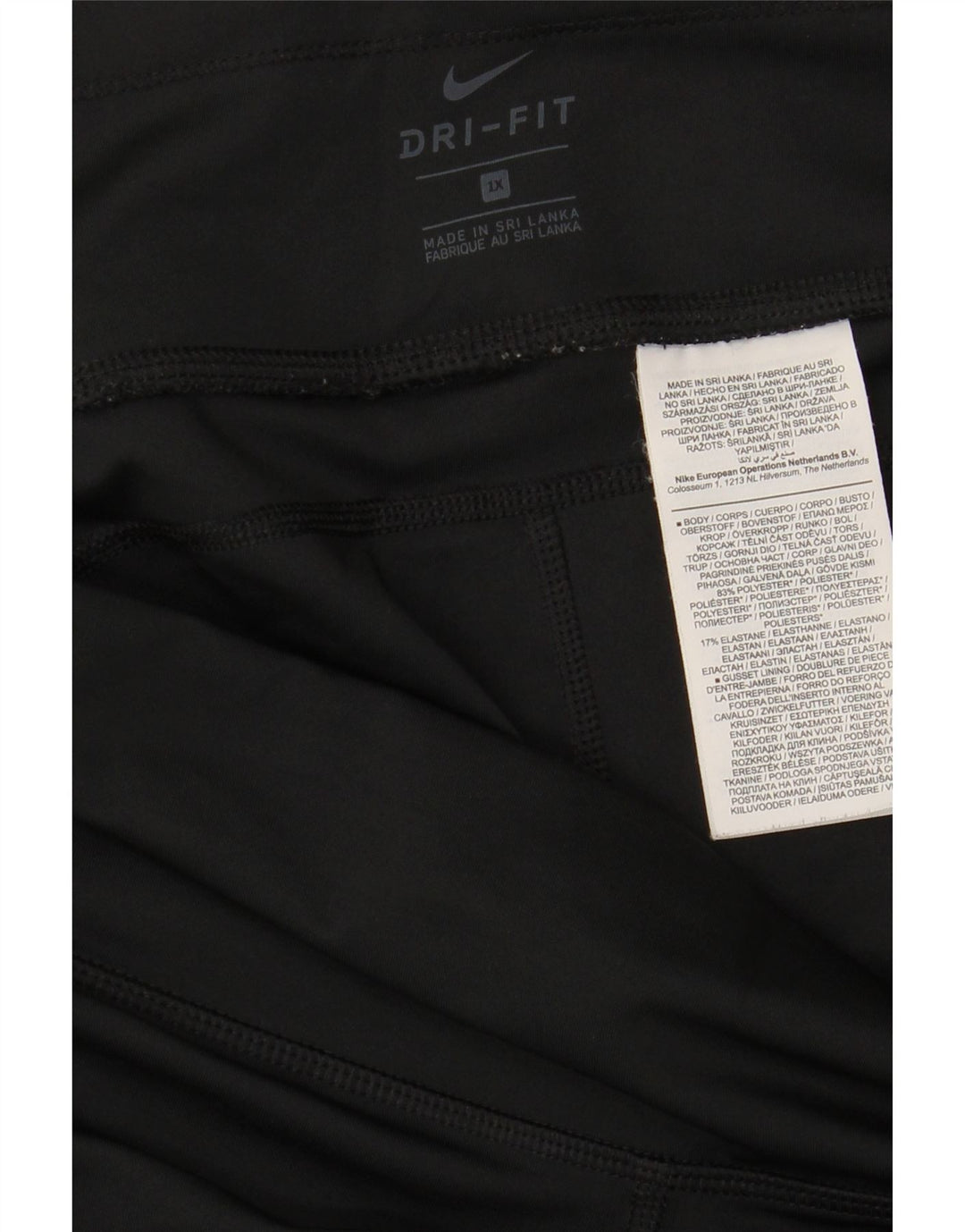 NIKE Womens Dri Fit Sport Shorts UK 18 XL Black Polyester